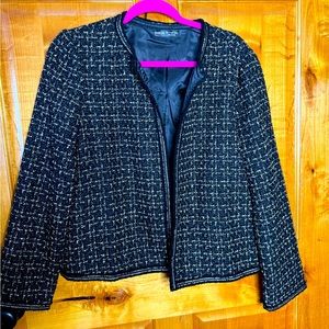 Black and Gold Tweed Jacket